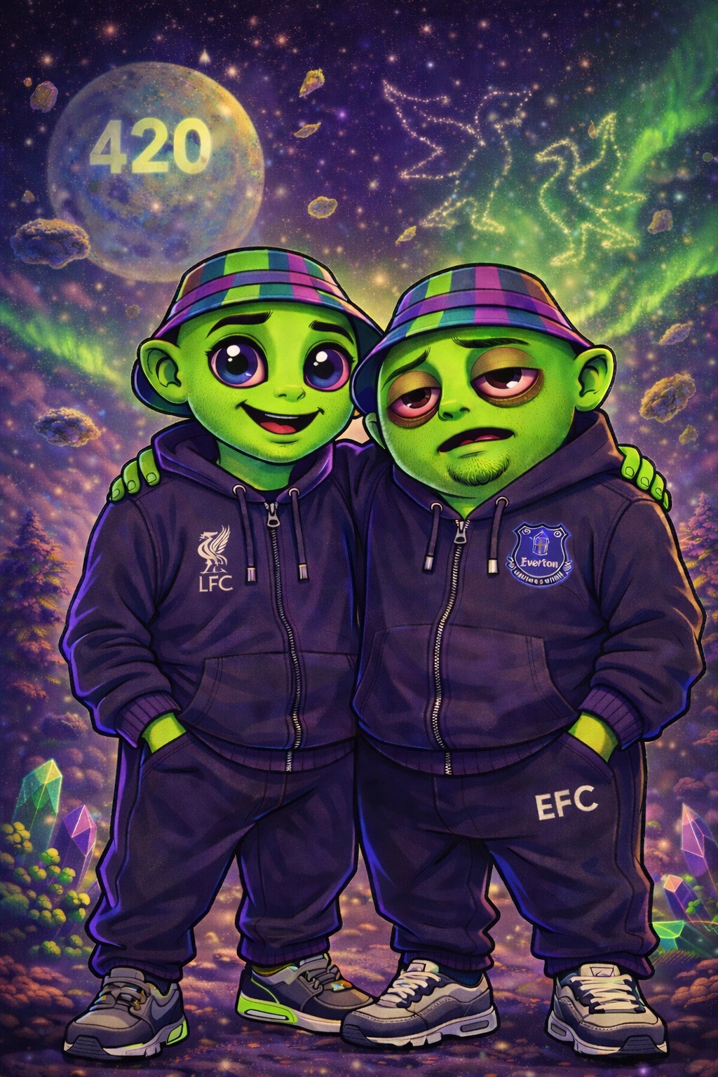 The split sky: Sativa and Indica auroras