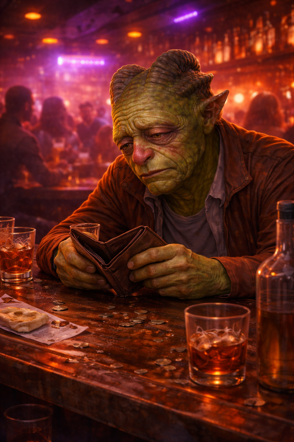 Realisation: BingE seeing the pattern clearly, the glow fading