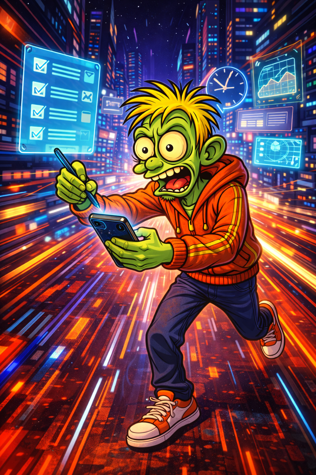 ZippE moving through Planet VibE at pace, wired and full of life