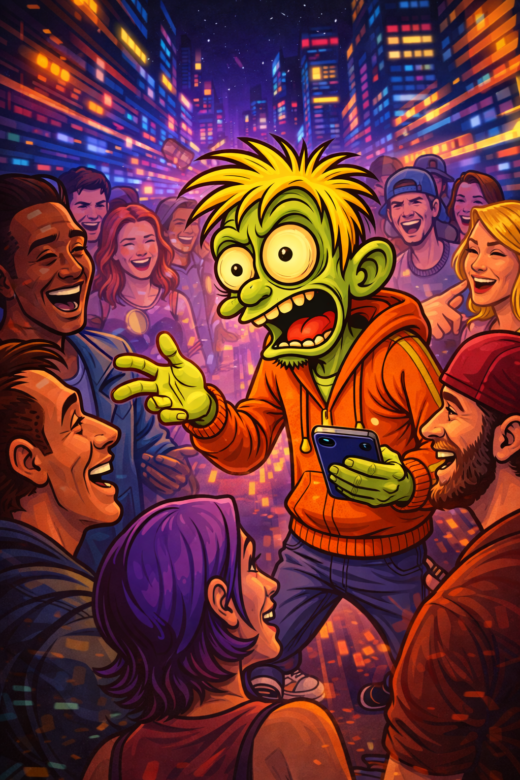 ZippE chatting to strangers like long-lost friends