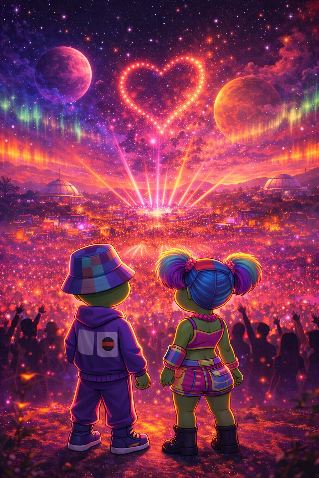 Planet X establishing scene with GarrE and MitzE