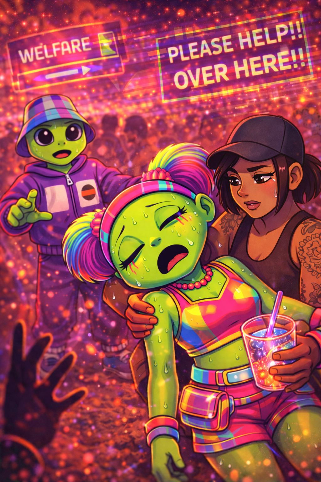 MitzE unwell and Miss K helping